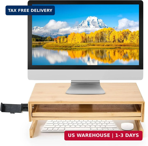 Wood monitor stand - wood,