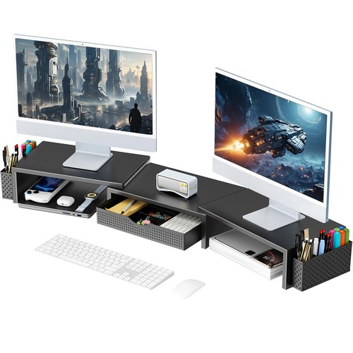 Dual monitor stand - monitor, riser,