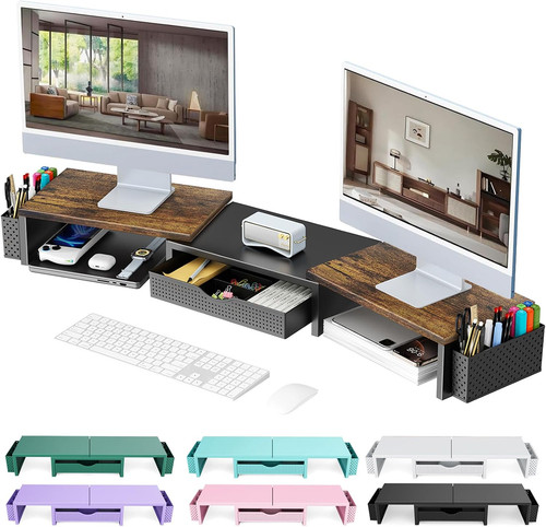 Dual monitor stand - stand, riser