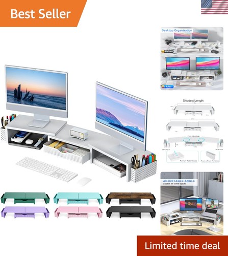 Dual monitor stand riser with - monitor,