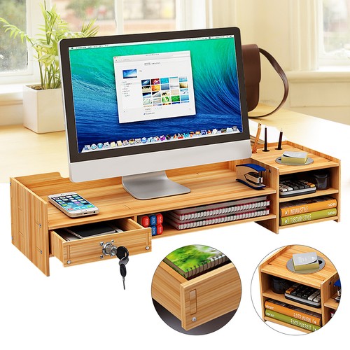 Wood monitor stand riser - wood,