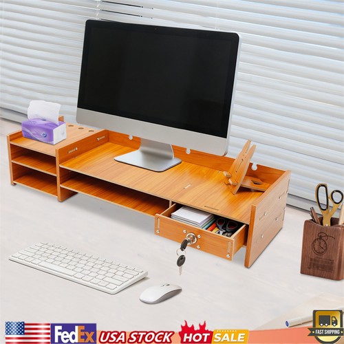 Wood monitor stand riser - wood,