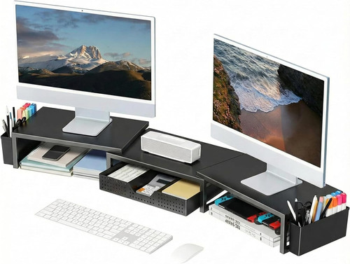 Dual monitor stand riser - stand, with